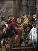 Anthony Van Dyck Saint Ambrose barring Theodosius I from Milan Cathedral china oil painting artist